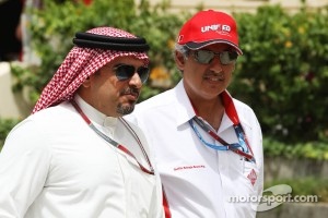 Crown Prince Shaikh Salman bin Isa Hamad Al Khalifa, with Zayed Rashed Al Zayani, Chairman of Bharain International Circuit