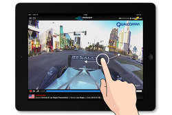 360 Lab prova il suo sistema durante la presentazione della Formula E a Las Vegas CES 2014