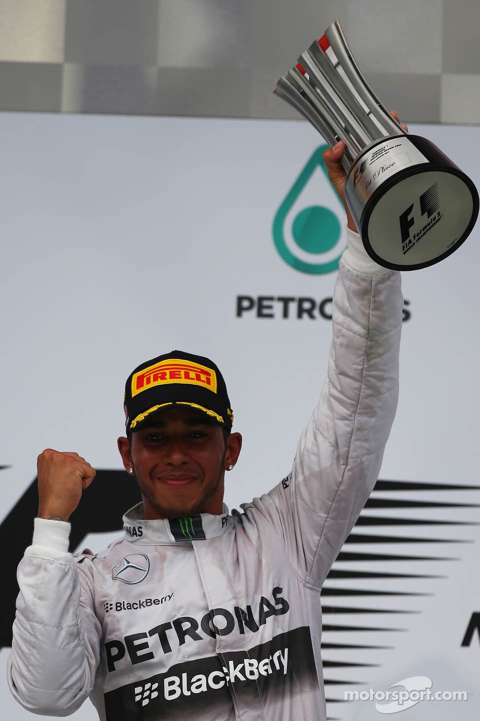 Race winner Lewis Hamilton, Mercedes AMG F1