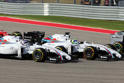Rennstart: Valtteri Bottas, Williams FW36; Felipe Massa, Williams FW36