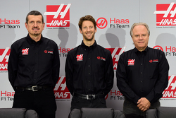 Günther Steiner, Romain Grosjean und Gene Haas