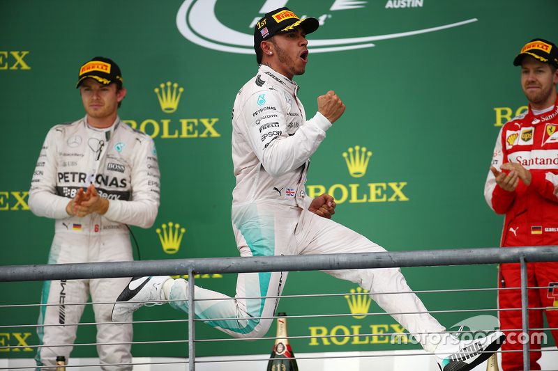 2015: 1. Lewis Hamilton, 2. Nico Rosberg, 3. Sebastian Vettel