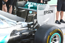 Mercedes W06 Hybrid, dettaglio dello slot verticale della paratia