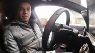 Lewis Hamilton driving the new Mercedes CLA Lewis Hamilton driving the new Mercedes CLA