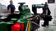 Caterham F1 engine fire-up for Goodwood Festival of Speed Caterham F1 engine fire-up for Goodwood Festival of Speed
