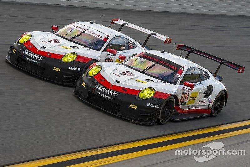 #911 Porsche Team North America Porsche 911 RSR: Patrick Pilet, Dirk Werner, Frederic Wakowiecki, #912 Porsche Team North America Porsche 911 RSR: Kevin Estre, Laurens Vanthoor, Richard Lietz