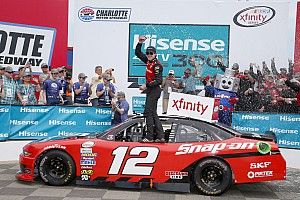 Blaney passes Harvick on final restart to win Xfinity race at Charlotte