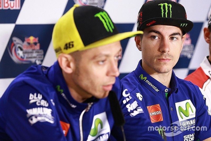 Valentino Rossi, Yamaha Factory Racing; Maverick Viñales, Yamaha Factory Racing