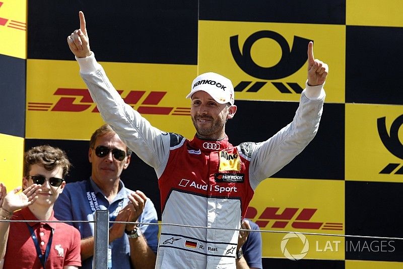 Podium: Race winner René Rast, Audi Sport Team Rosberg, Audi RS 5 DTM