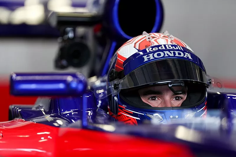 Marc Marquez, tests the Toro Rosso F1 car
