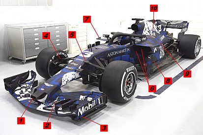 Технический анализ: 10 примечательных решений Red Bull RB14