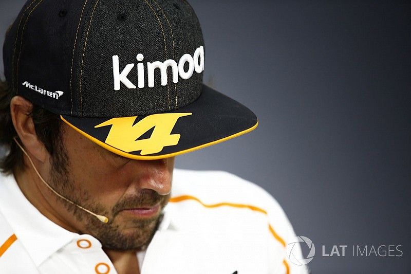 Fernando Alonso, McLaren, en la conferencia de prensa