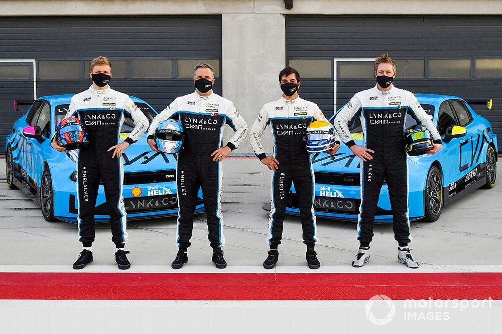 Yann Ehrlacher, Yvan Muller, Santiago Urrutia, Thed Bjork, Cyan Racing Lynk & Co