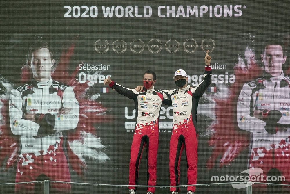 Podio: Sébastien Ogier, Julien Ingrassia, Toyota Gazoo Racing WRT Toyota Yaris WRC