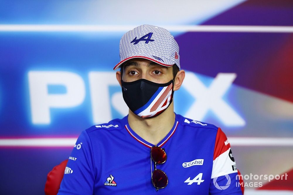 Esteban Ocon, Alpine F1, in the press conference