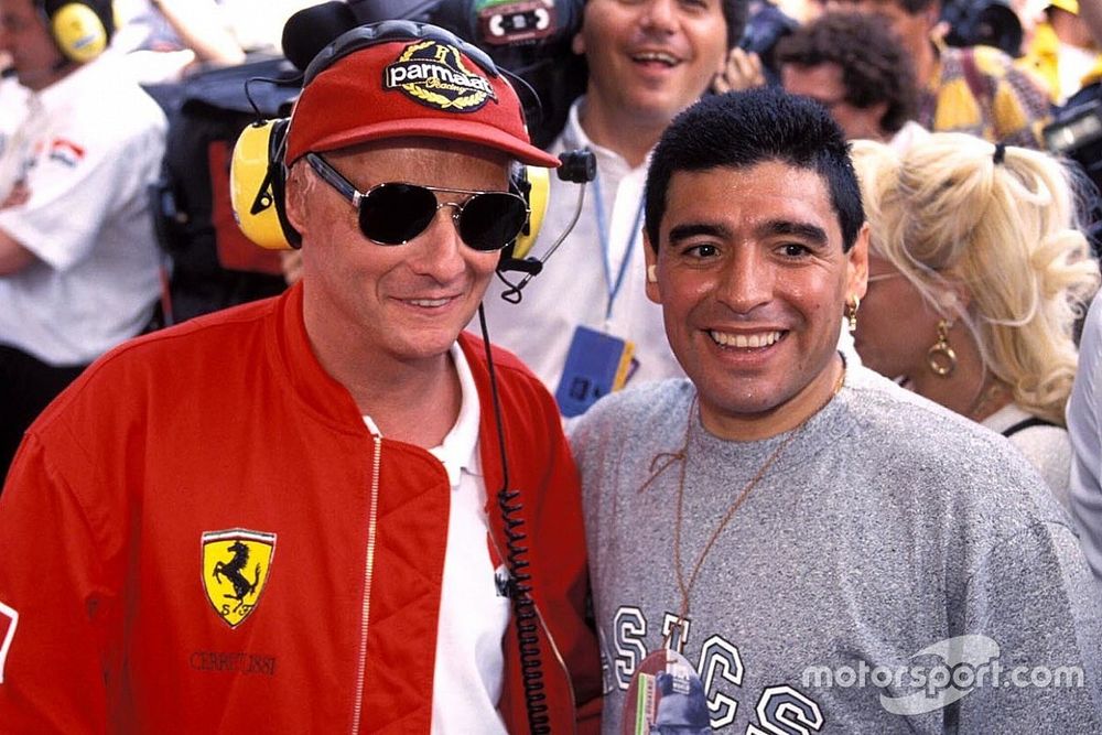 Quand Diego Maradona rencontrait des légendes des sports mécaniques