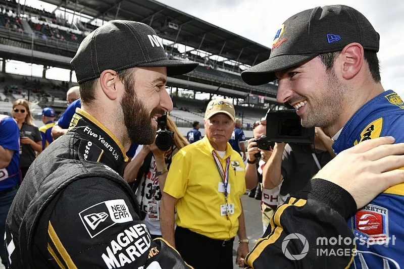 James Hinchcliffe, Arrow Schmidt Peterson Motorsports Honda, Alexander Rossi, Andretti Autosport Honda