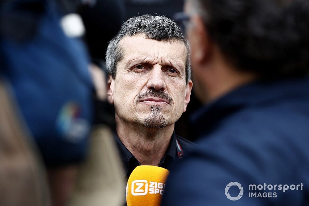 Guenther Steiner, Team Principal, Haas F1 talks to the press 