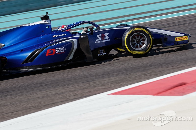 F2アブダビテスト初日|デレトラ首位。松下信治F2復帰走行は8番手