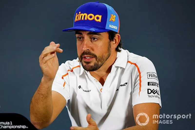Fernando Alonso, McLaren, en conf&eacute;rence de presse