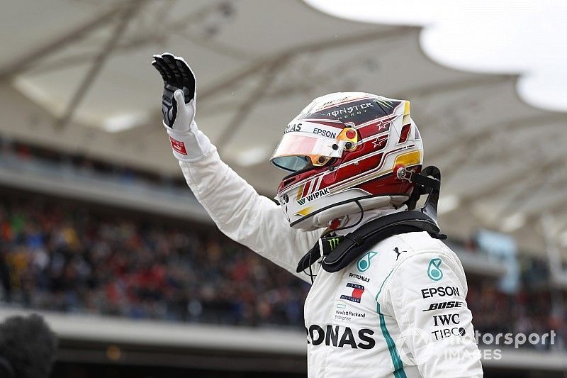 Le poleman Lewis Hamilton, Mercedes AMG F1