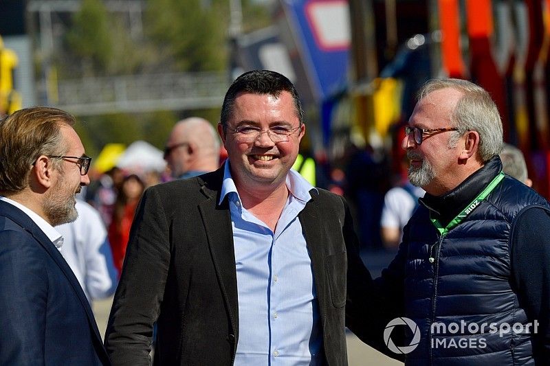 Eric Boullier et Didier Coton, manager de pilotes