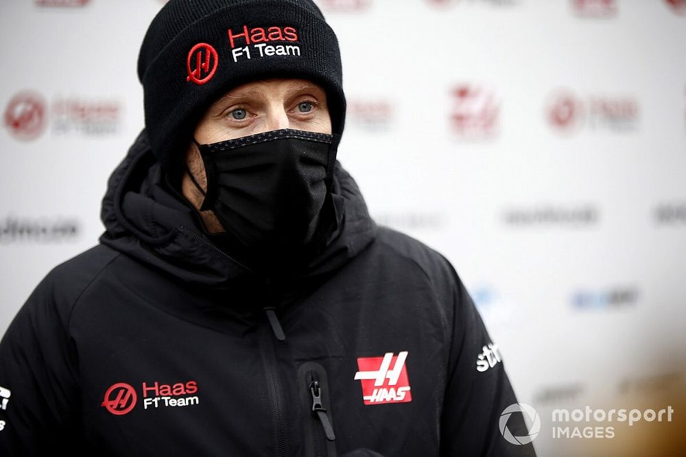 Romain Grosjean, Haas F1 in the paddock