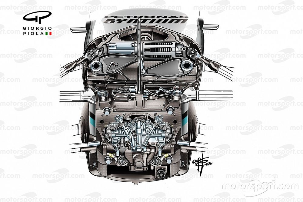 Dettagli DAS Mercedes AMG F1 W11 