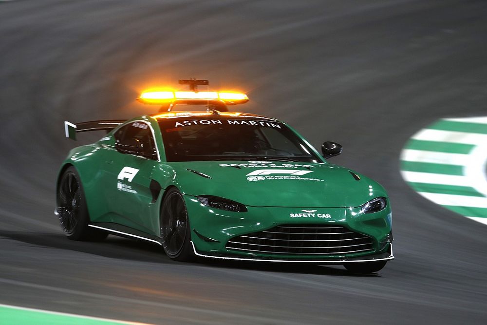 Aston Martin Safety Car on track