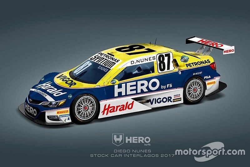 Nunes corre com pintura de carro campeão de Nelson Piquet