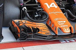 McLaren: ecco l'ala anteriore di Alonso con tanti soffiaggi in più