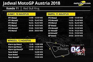 Jadwal lengkap MotoGP Austria 2018
