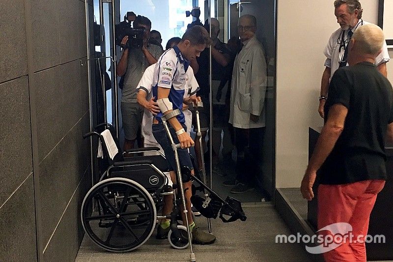 Rabat's leg "twisted like an S" in Silverstone crash