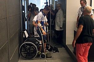 Rabat's leg "twisted like an S" in Silverstone crash