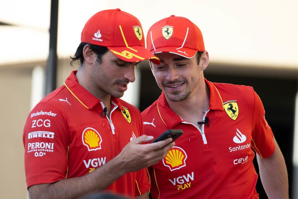 Carlos Sainz, Scuderia Ferrari, and Charles Leclerc, Scuderia Ferrari 