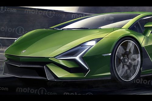 La nuova Lamborghini V12 ibrida vista in anticipo