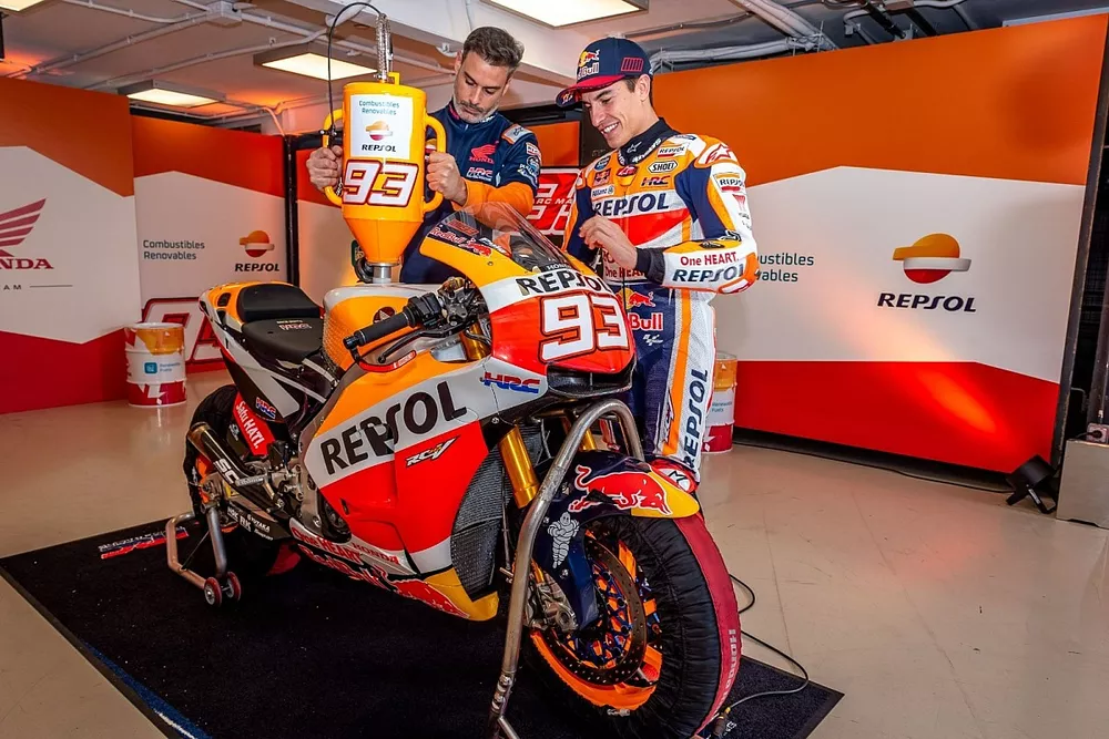 Marc M&aacute;rquez, Honda, prueba biocombutible en el Jarama