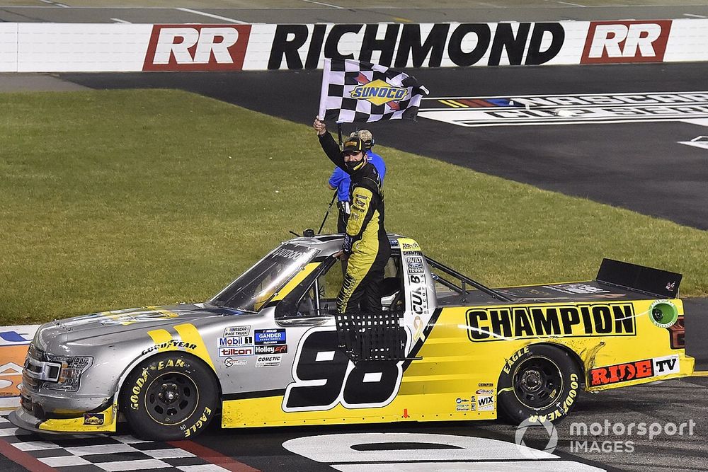 Race Winner Grant Enfinger, ThorSport Racing, Ford F-150