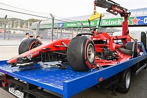 VIDEO: Vettel y su choque en Rusia que lo eliminó en la Q2