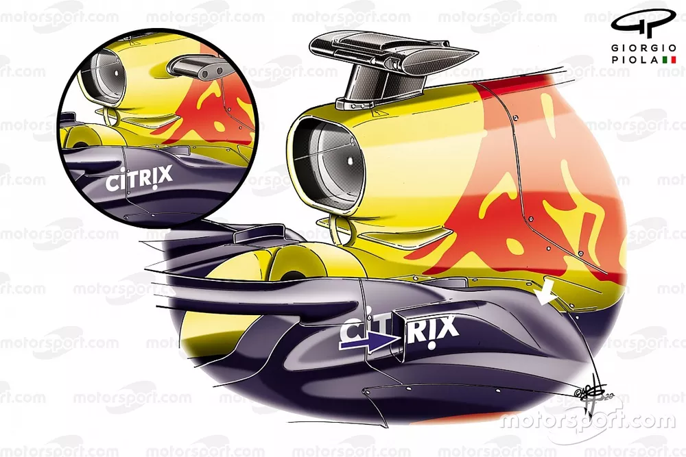 Red Bull Racing RB16 cooling