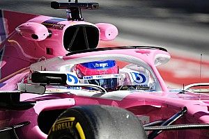 Stroll met Racing Point RP20 de baan op