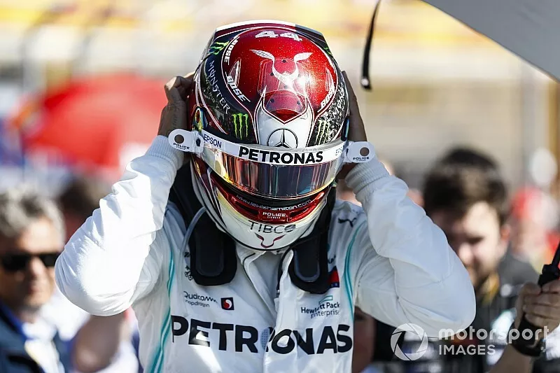 Lewis Hamilton, Mercedes AMG F1, op de grid