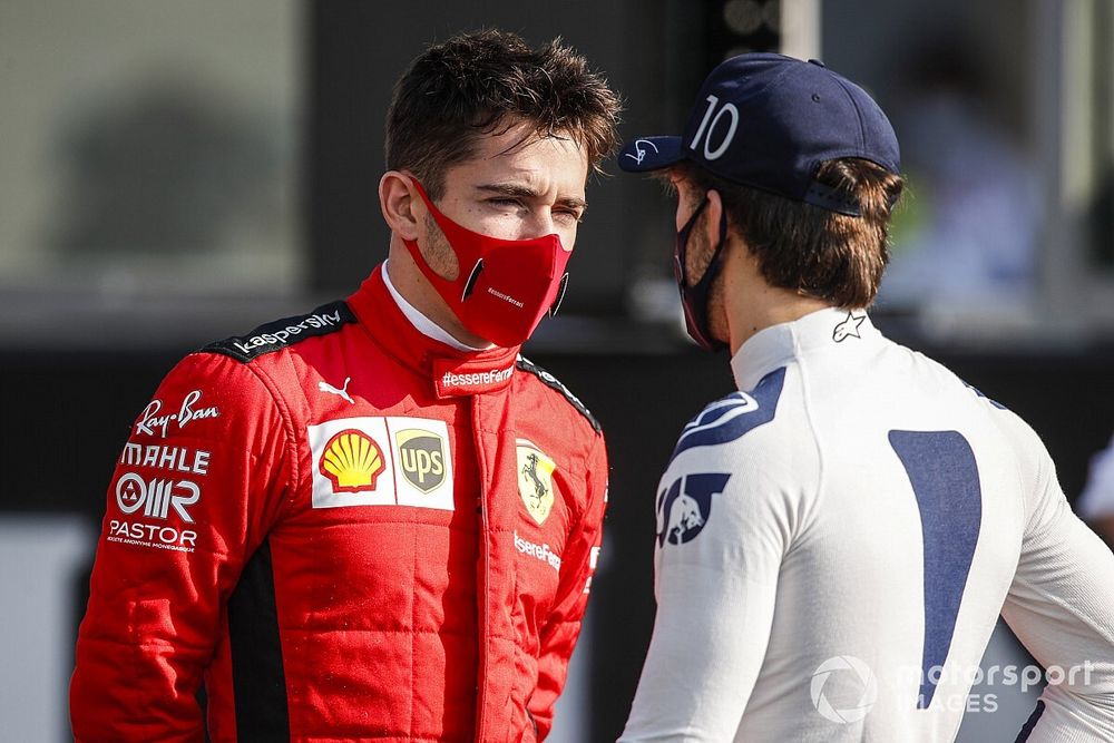 Charles Leclerc, Ferrari, Pierre Gasly, AlphaTauri