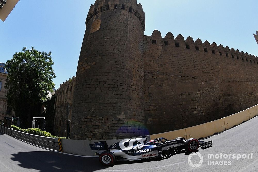 F1アゼルバイジャンFP2速報:ホンダPU勢が好調、レッドブル1-2。アルファタウリ角田は10番手