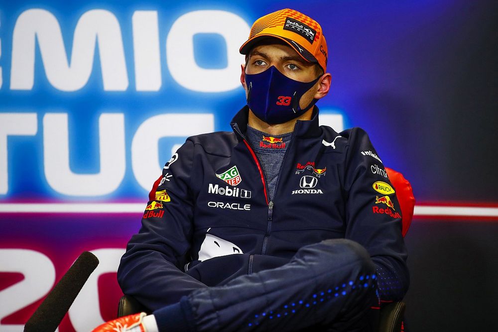 Max Verstappen, Red Bull Racing, in the post Qualifying Press Conference