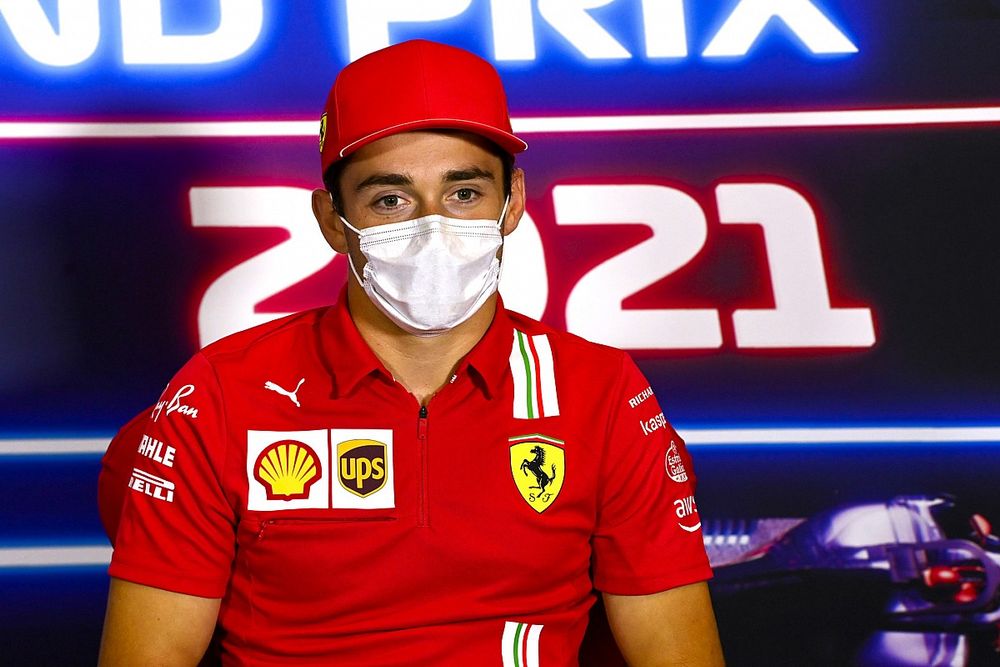 Charles Leclerc, Ferrari en la conferencia de prensa