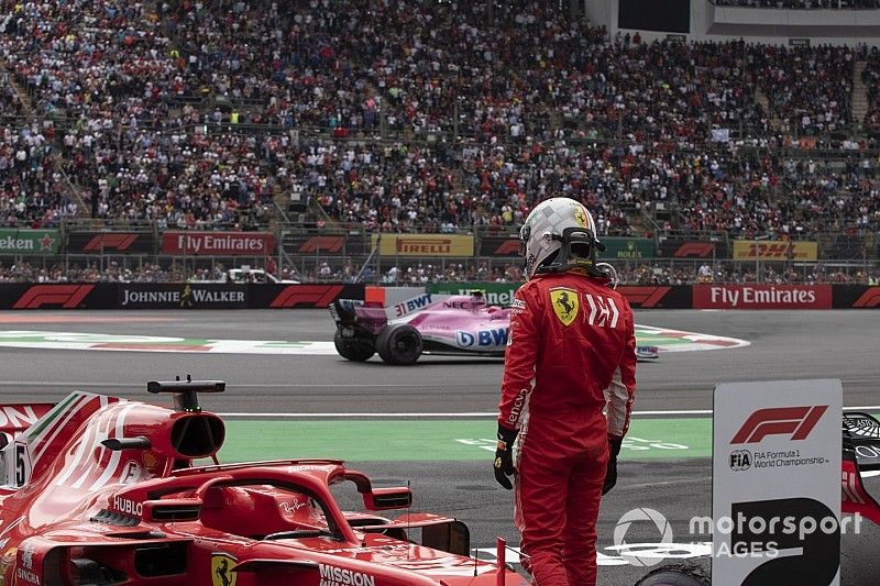 Sebastian Vettel, Ferrari en Parc Ferme 