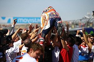 GALERI: Selebrasi kemenangan Marquez di Aragon