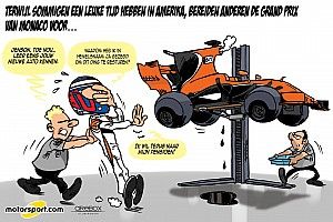 Cartoon van Cirebox - Jenson Button maakt kennis met McLaren-Honda MCL32