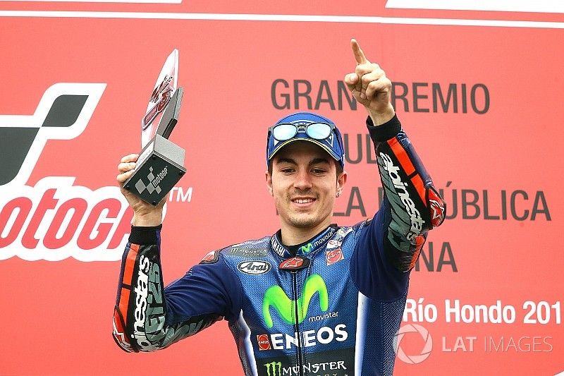 Podium: Race winner Maverick Viñales, Yamaha Factory Racing